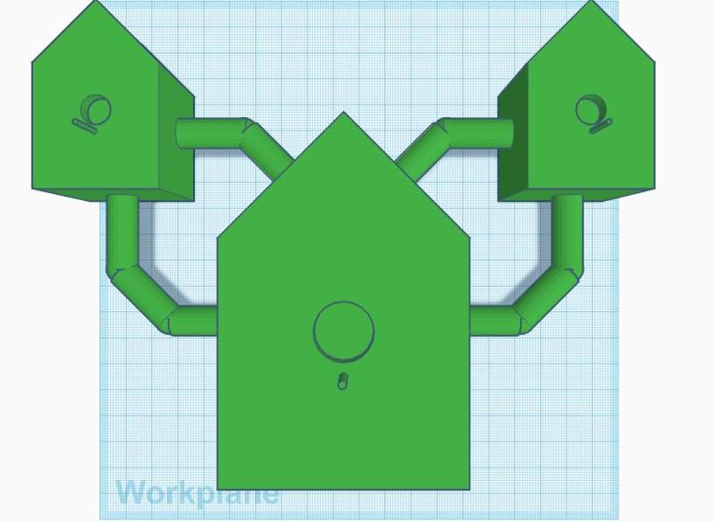 multi-story birdhouse