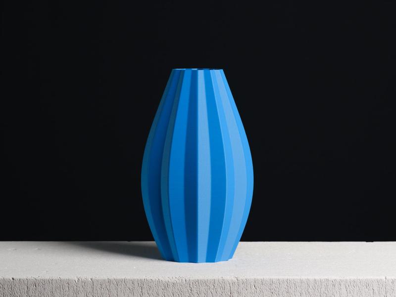 Ellipse Vase with Stripes