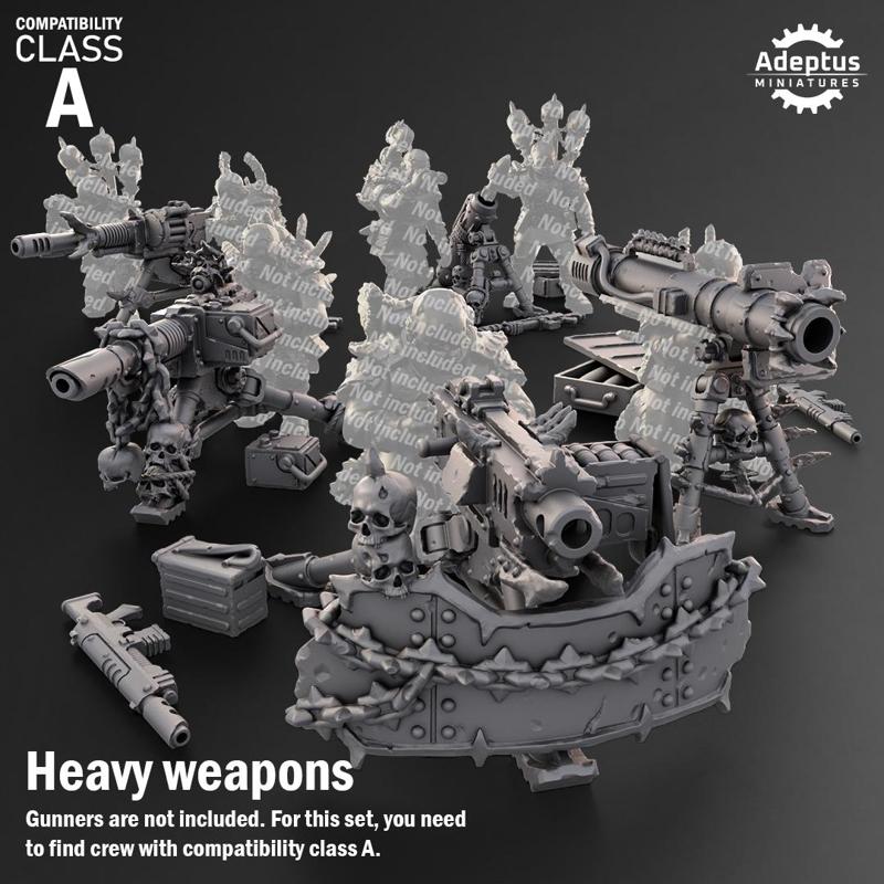 Heavy Weapons - Design Option 1. Renegades and Heretics. Compatibility class A.