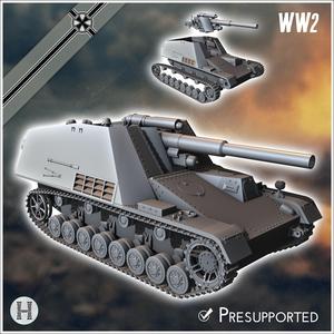 Hummel 150mm (18M Sf auf Geschutzwagen III-IV) (Sd.Kfz. 165) (early version) - Germany Eastern Western Front Normandy Stalingrad Berlin Bulge WWII