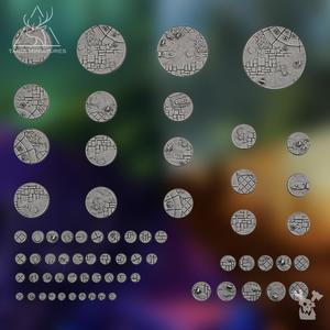 Gothic horror round bases set x276