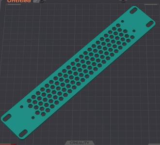 1u 80x2 Fan Faceplate with Honeycombs