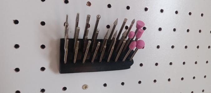 Dremel Bit Organizer for Pegboard