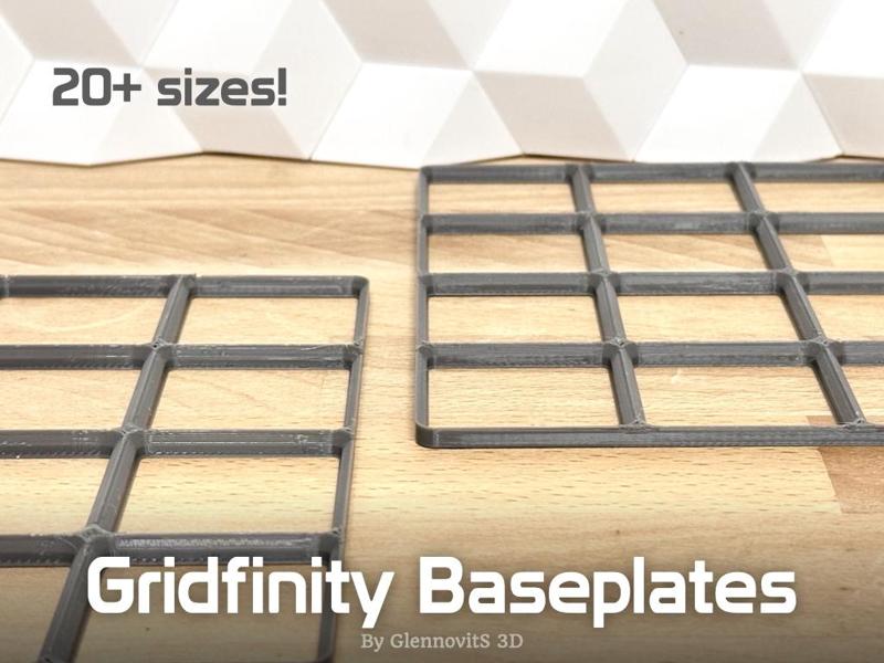Gridfinity Baseplate (Quick print, lite version, less filament)