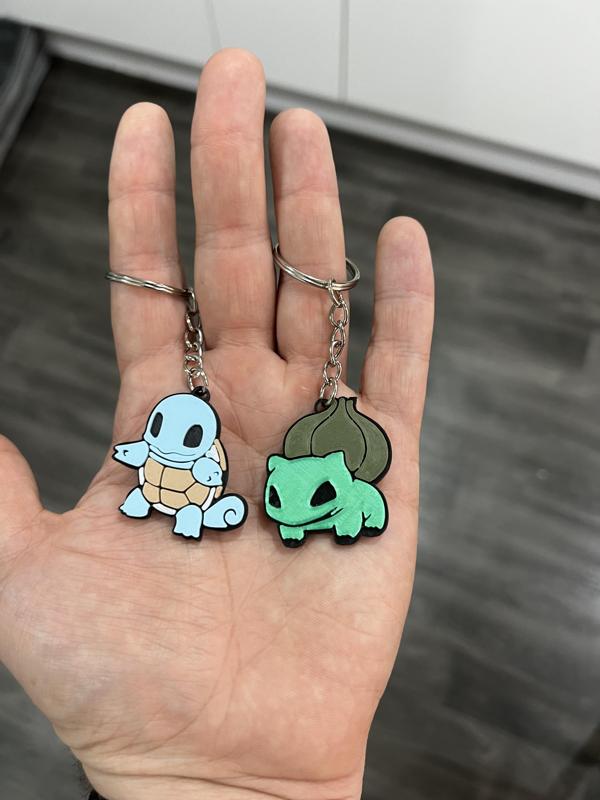 Pokemon Painted Keyrings