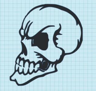 ANGRY SKULL   - WALL ART