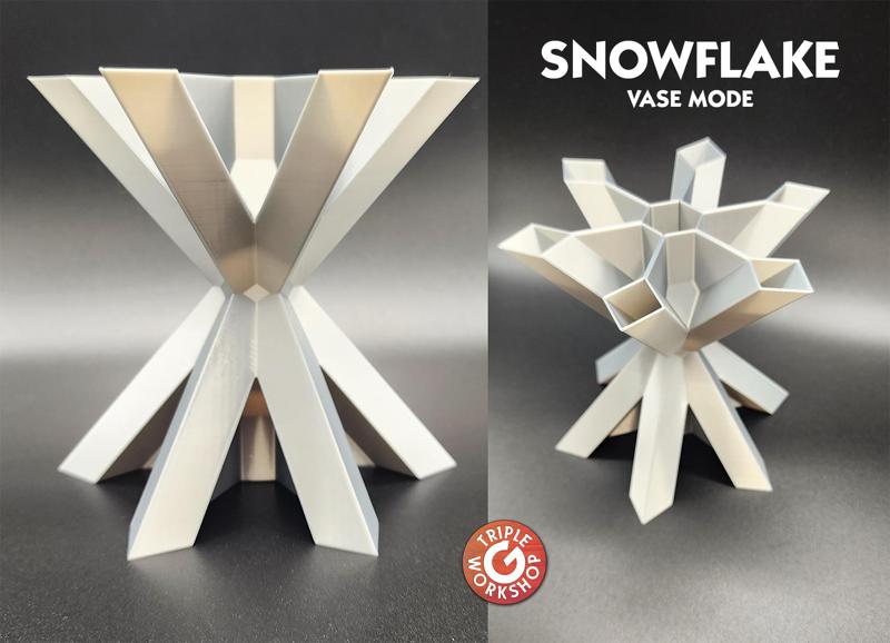 ❆ Snowflake Spiral Vase ❆