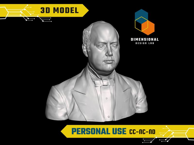Robert G. Ingersoll - High-Quality STL File for 3D Printing (PERSONAL USE)