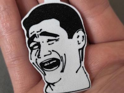 LOL face keychain 