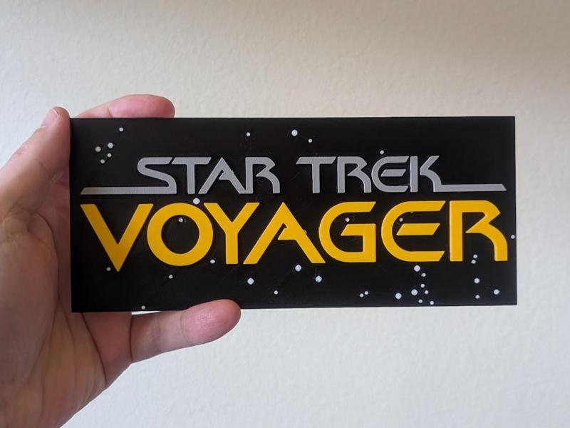 Star Trek Voyager Logo with Frame and Stand