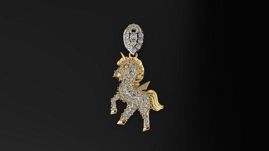 Horse Diamond Pendant2
