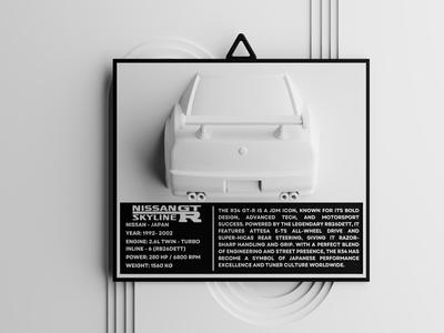 Nissan Skyline GT-R R34 – Wall Art 