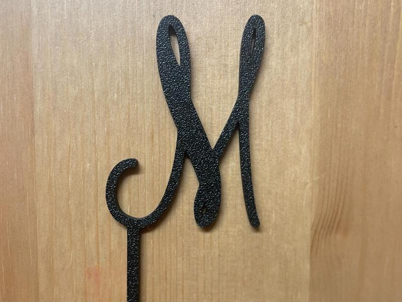 M Cake Topper