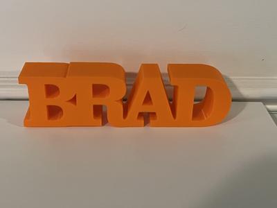 BRAD word art