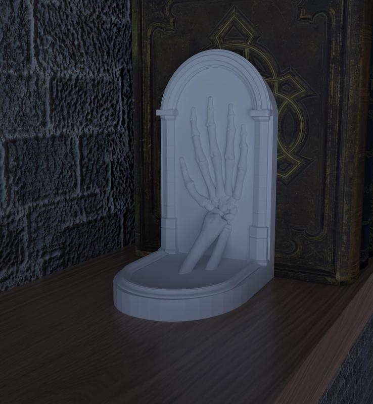 Skeleton hand bookend
