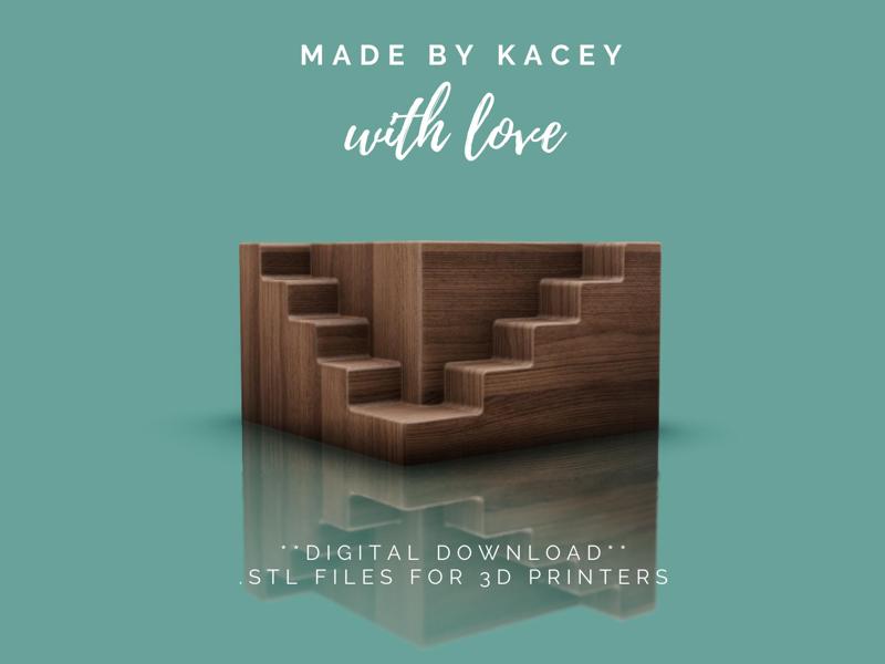 Office or Home Square Planter Designed for a Succulent Garden, Moss Bowl & Various Plants - Instant Download - Sq 3