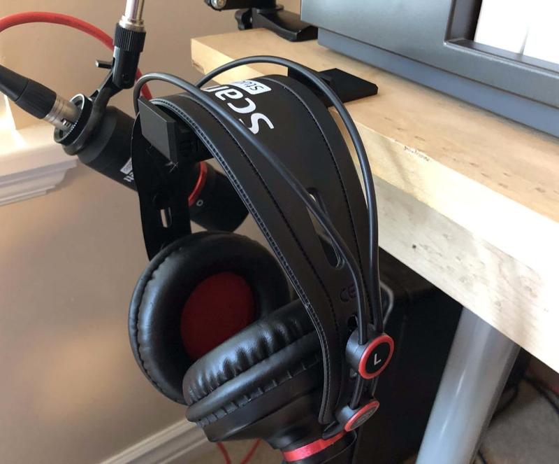 3/4" Desk Headphone Holder