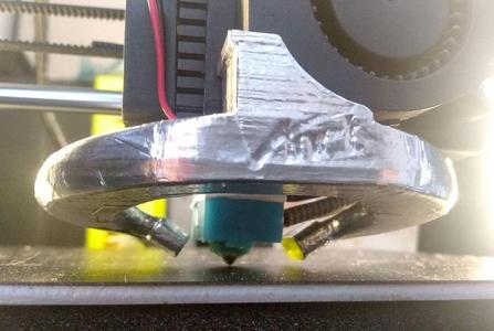 Anet A8 Fan Duct Spaceship with increased length and thickness of the nozzle