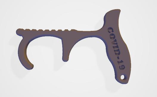 Clean Tool, Door handle and button pusher with Quick Holster
