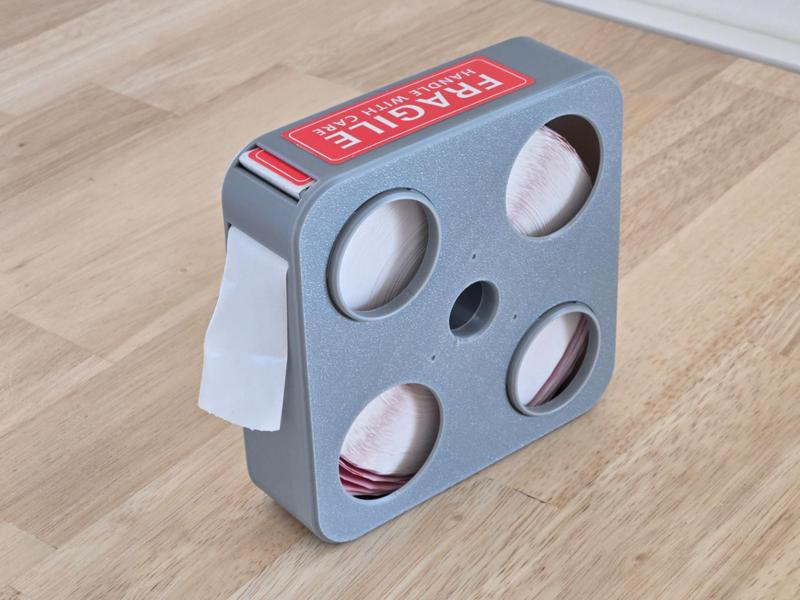 Stackable 1 inch label dispenser organizer