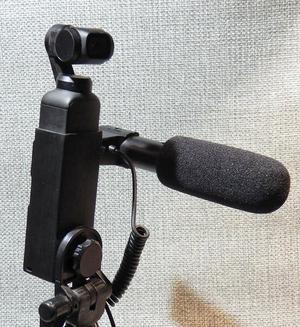 Gun microphone holder for Osmo Pocket