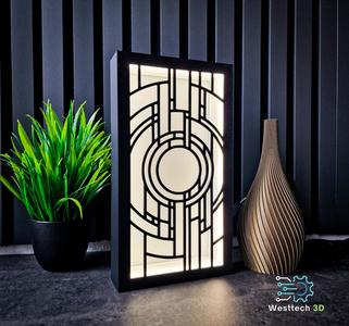 Modern LED Square Lamp with Ornament