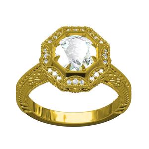 Antique Art Deco Filigree Engagement Ring