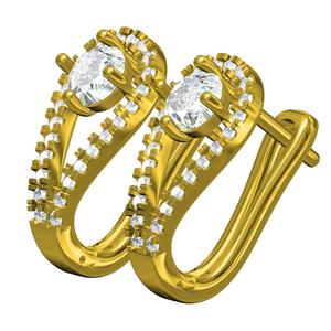 Moissanite Huggie Hoop Earrings