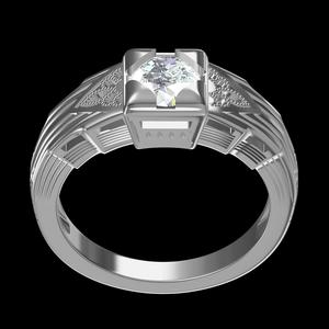Single Round Diamond Filigree Art Deco Ring 2