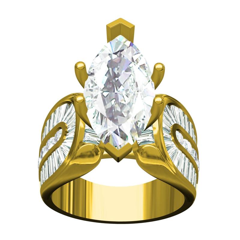 Marquise Stone V-Pring Set Cocktail Ring