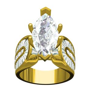 Marquise Stone V-Pring Set Cocktail Ring