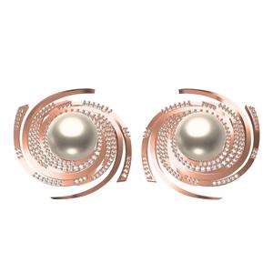 Antique Pearl Stone Ear Stud Earring