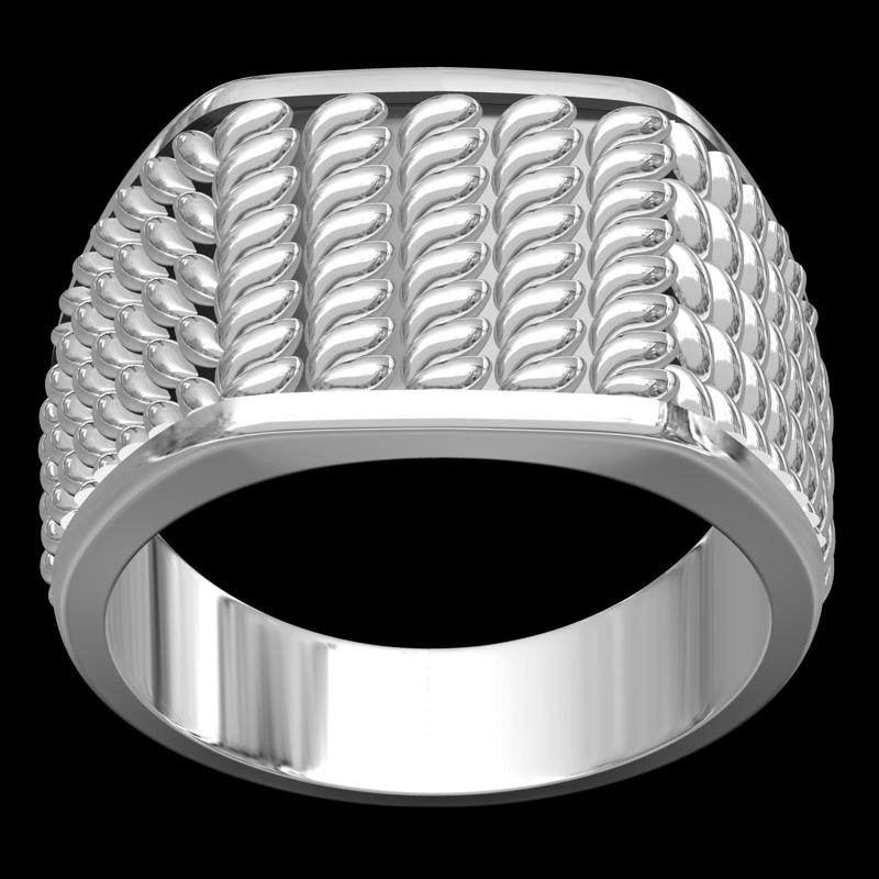 Twisted Wire Spinner Ring for Men