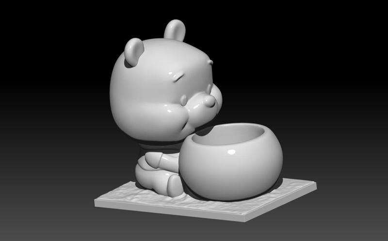 Winnie the Pooh with a jug