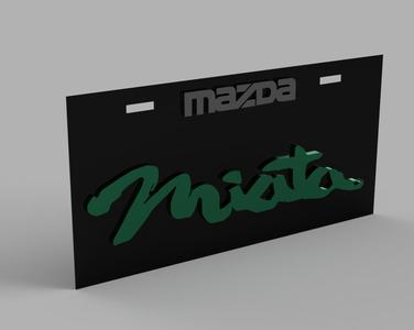 Mazda Miata Vanity Plate