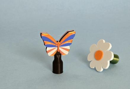 Butterfly and Flower Valve Caps