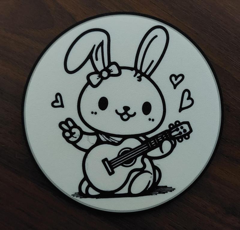 Bunny with guitar