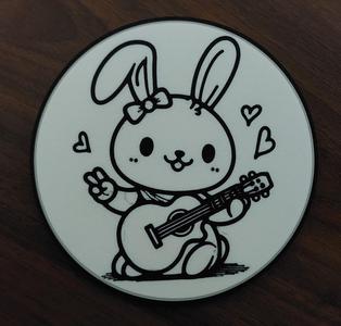 Bunny with guitar
