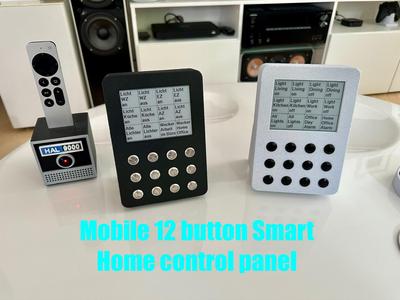 Mobile 12x Smart Home button panel with ePaper display