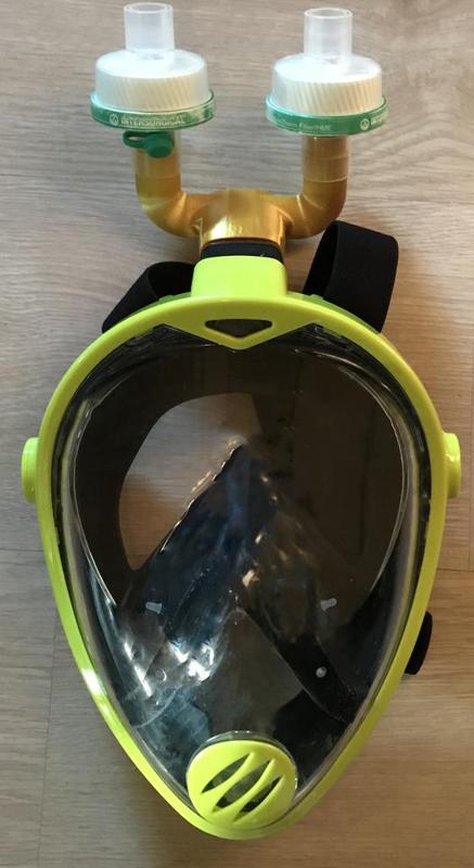 Masken Adapter für Tauchermaske auf Filter