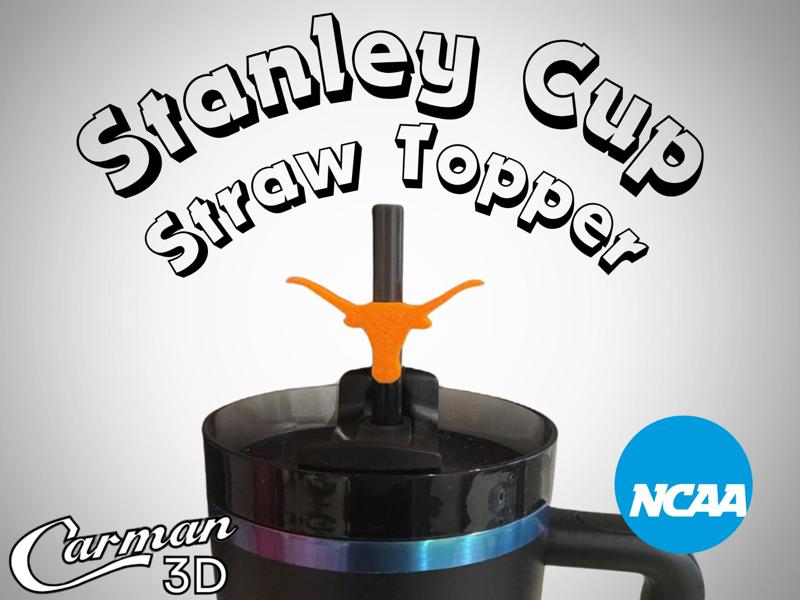 Texas Longhorns Stanley Cup Straw Topper