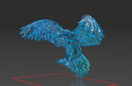 Eagle Attacking - Voronoi Style - Spider Web - LowPoly - Perfect Design - Easy Print - Decor