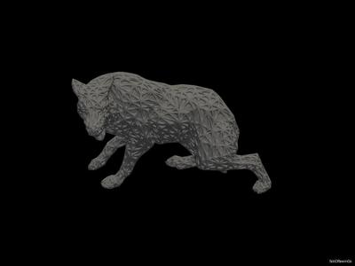 Storm of the Wild Wolf - Voronoi Style - Spider Web - LowPoly - Perfect Design - Easy Print - Decor
