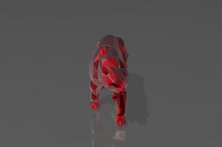 Walking Bear - LowPoly - Excellent Design - Decor