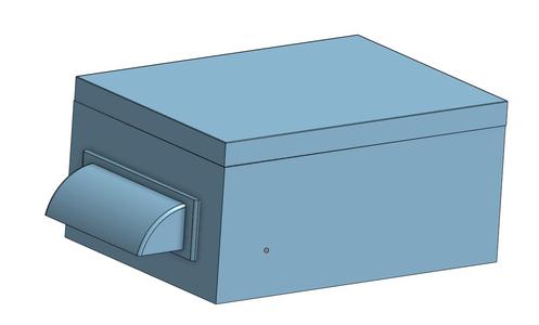 Glue on handle for small box.