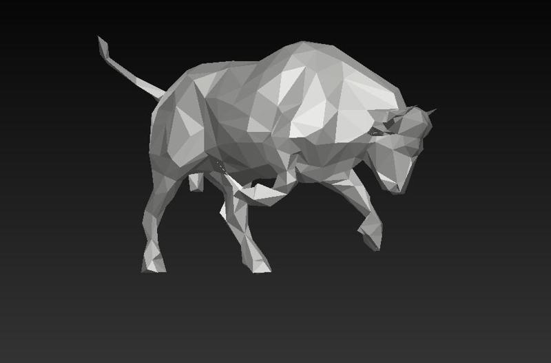 Power of the Wild Buffalo - Low Poly - Excellent Design - Decor