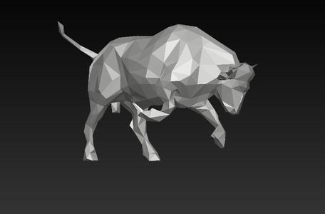 Power of the Wild Buffalo - Low Poly - Excellent Design - Decor