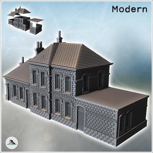 Bastogne train station (Normandy, France) - Modern WW2 WW1 World War Diaroma Wargaming RPG Mini Hobby