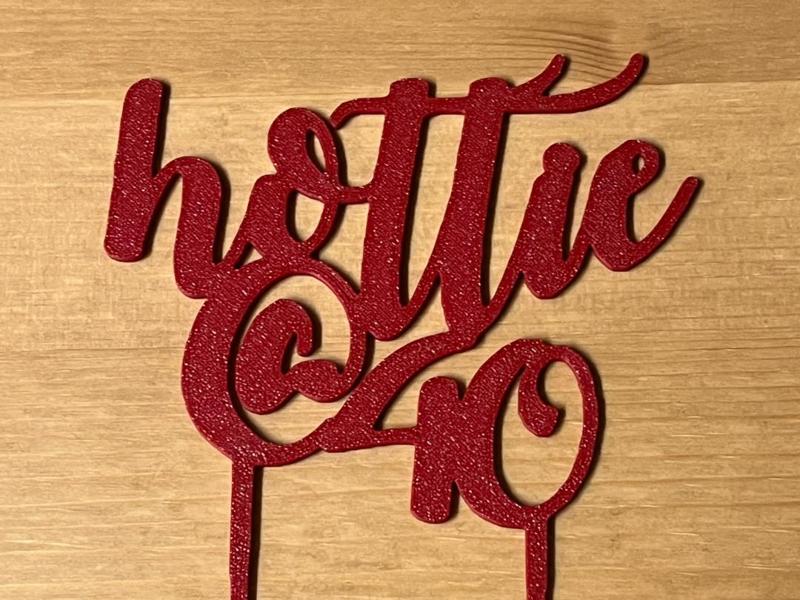 hello @ 40 cake topper