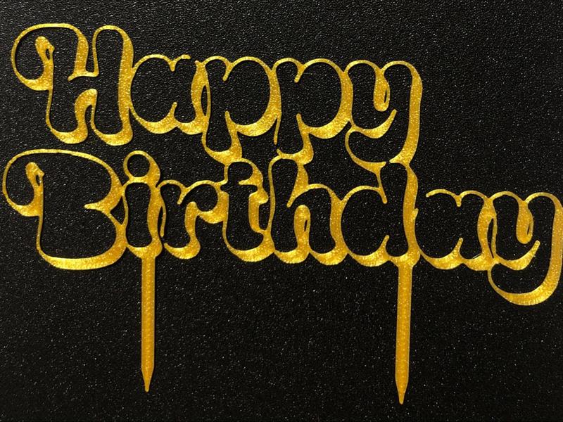 Happy Birthday cake topper